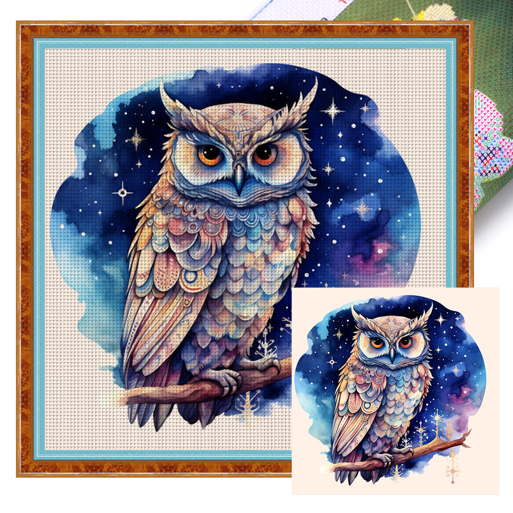 Owl - 11CT Stamped Cross Stitch 50*50CM