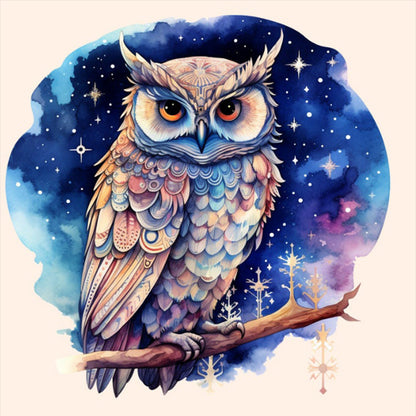 Owl - 11CT Stamped Cross Stitch 50*50CM