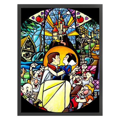 Glass Painting-Snow White - 11CT Stamped Cross Stitch 50*65CM