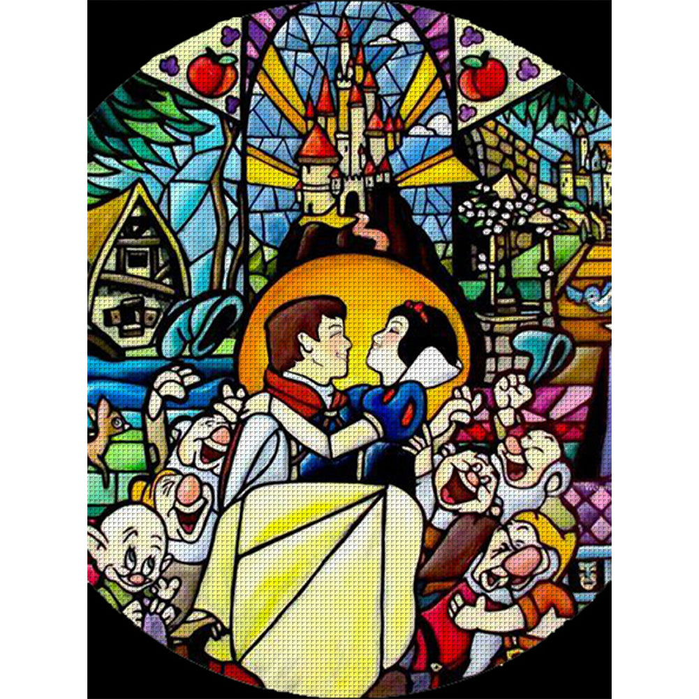 Glass Painting-Snow White - 11CT Stamped Cross Stitch 50*65CM