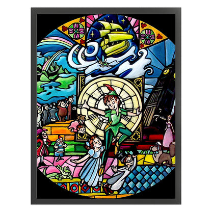 Glass Painting-Peter Pan - 11CT Stamped Cross Stitch 50*65CM