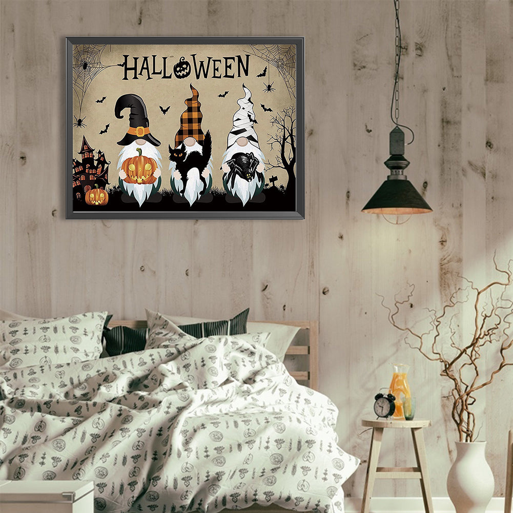 Halloween Gnome - Full Round Drill Diamond Painting 40*30CM