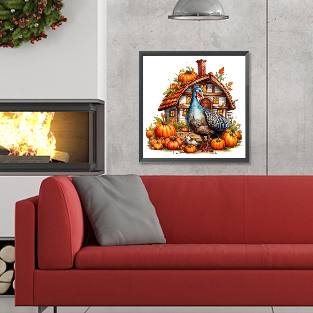 Thanksgiving Turkey - Full Round Drill Diamond Painting 30*30CM