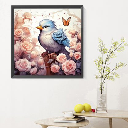 Birds Singing And Flowers Fragrant - Full Round Drill Diamond Painting 30*30CM