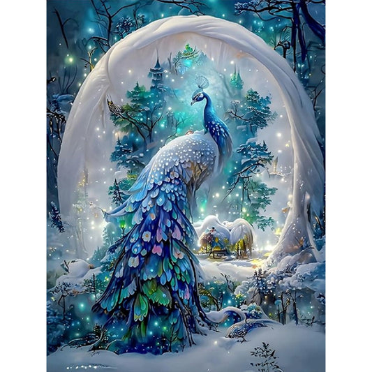 Peacock - Full Round Drill Diamond Painting 30*40CM