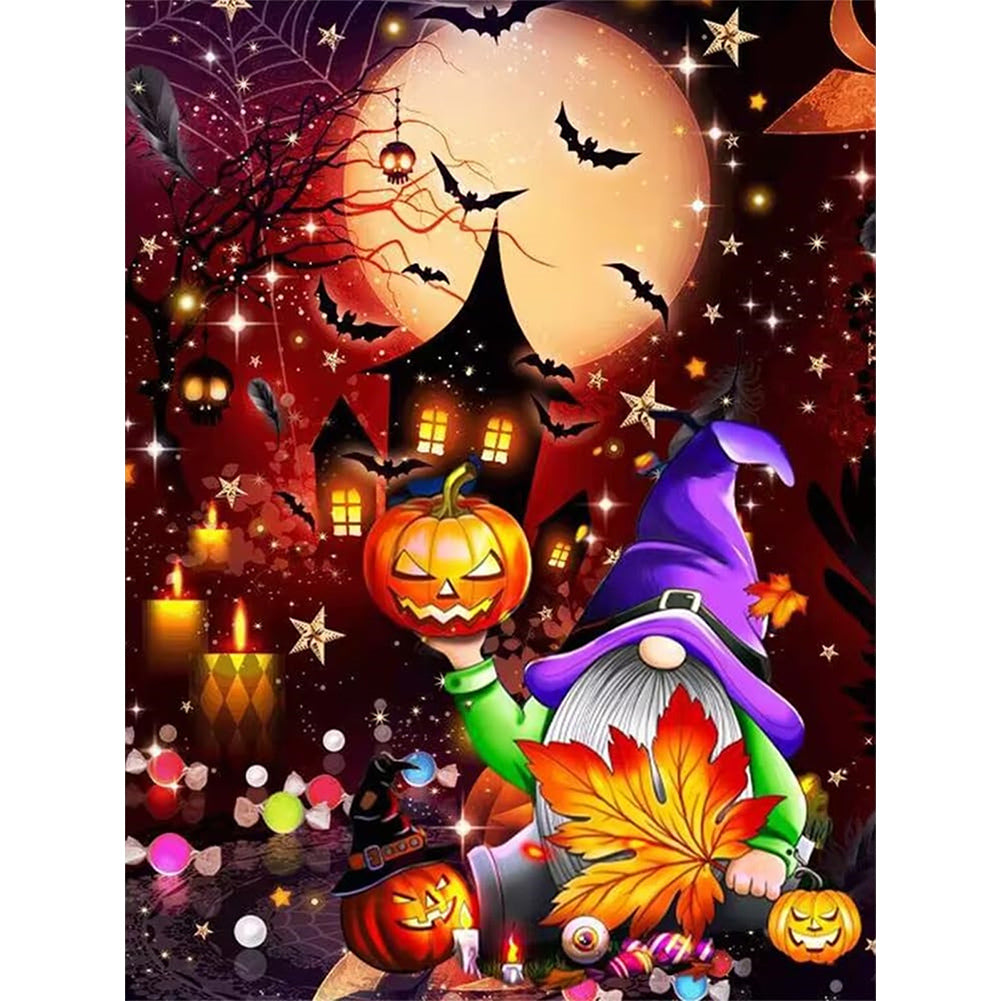 Funny Halloween - Full Round Drill Diamond Painting 30*40CM
