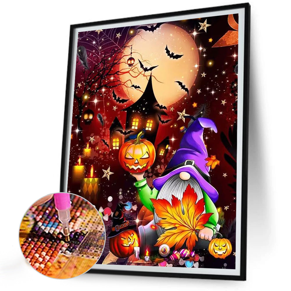 Funny Halloween - Full Round Drill Diamond Painting 30*40CM
