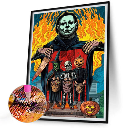 Funny Halloween - Full Round Drill Diamond Painting 30*40CM