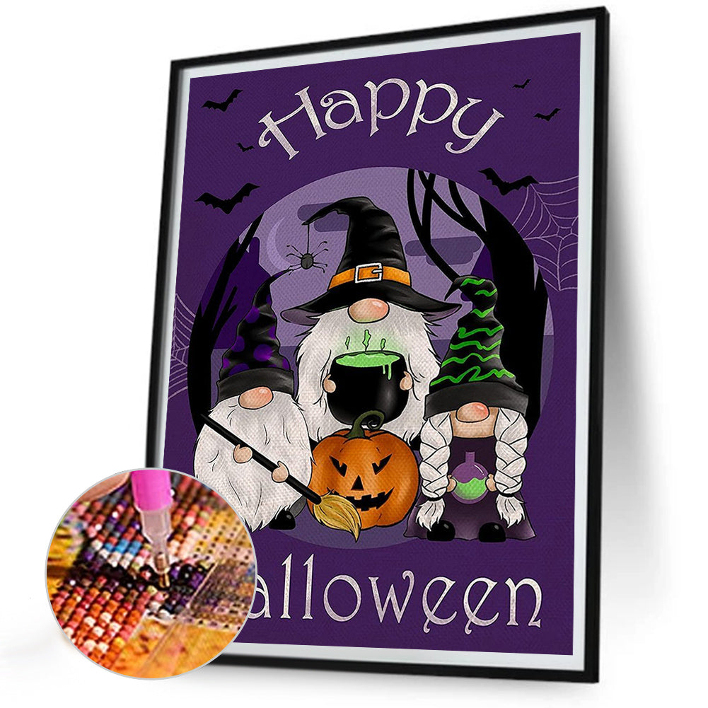 Funny Halloween - Full Round Drill Diamond Painting 30*40CM