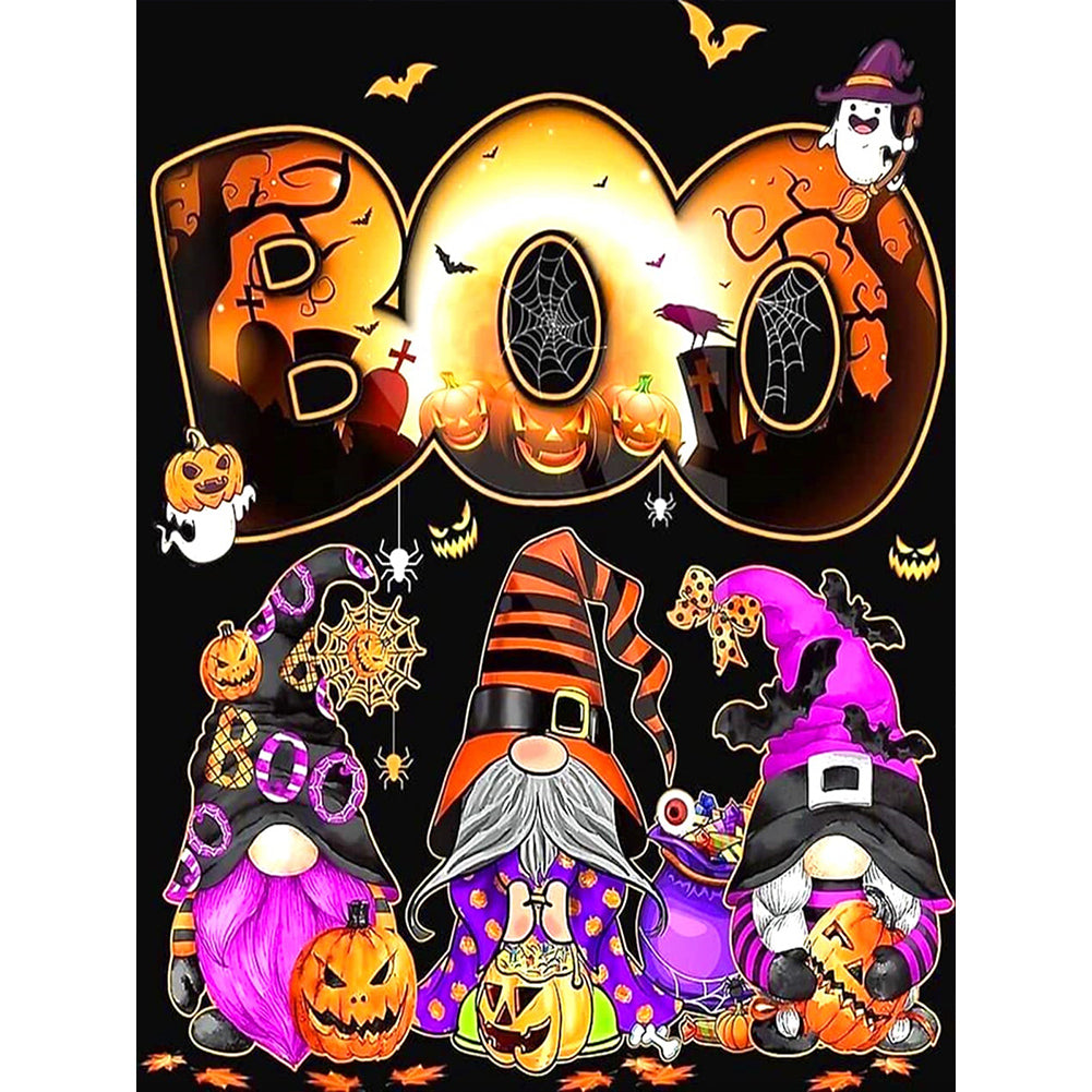 Funny Halloween - Full Round Drill Diamond Painting 30*40CM