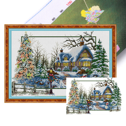 Four Seasons Winter - 14CT Stamped Cross Stitch 59*40CM(Joy Sunday)