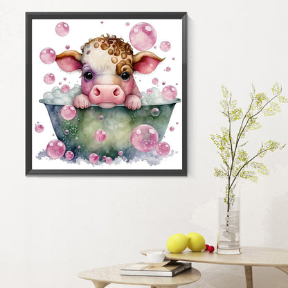 Dairy Cow - Full Round Drill Diamond Painting 30*30CM