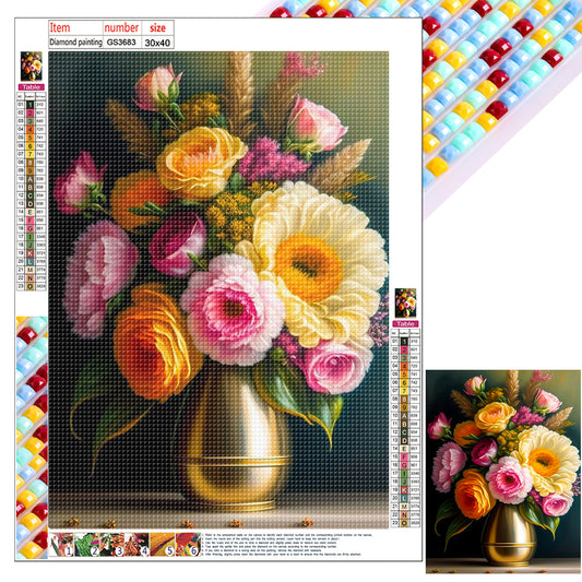 Bouquet - Full Square Drill Diamond Painting 30*40CM