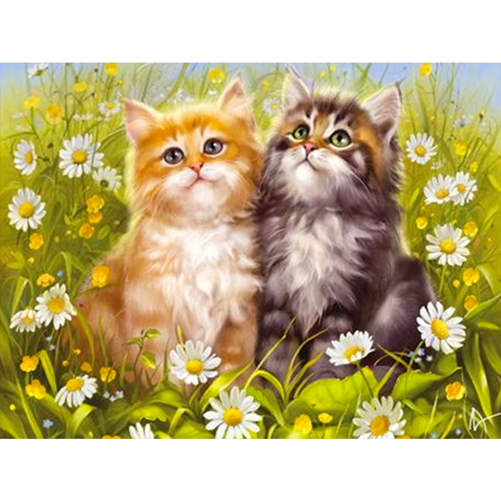 Two Cats - Full Square Drill Diamond Painting 40*30CM