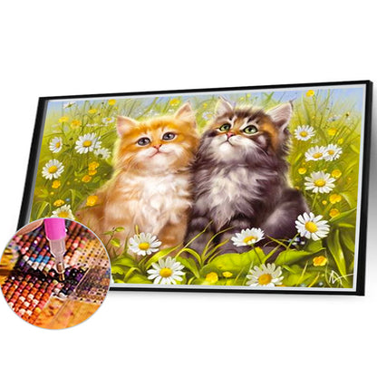 Two Cats - Full Square Drill Diamond Painting 40*30CM