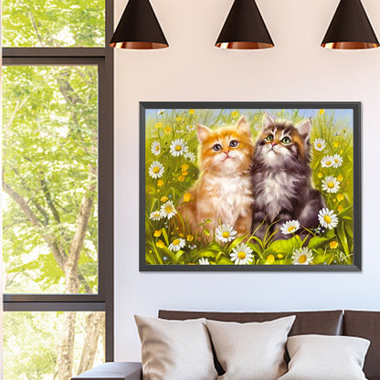 Two Cats - Full Square Drill Diamond Painting 40*30CM