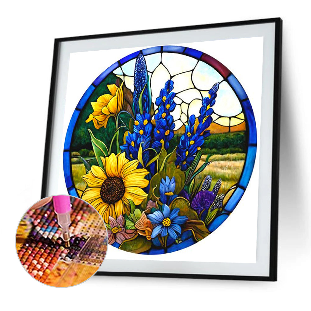 Lavender Sunflower - Full Square Drill Diamond Painting 40*40CM