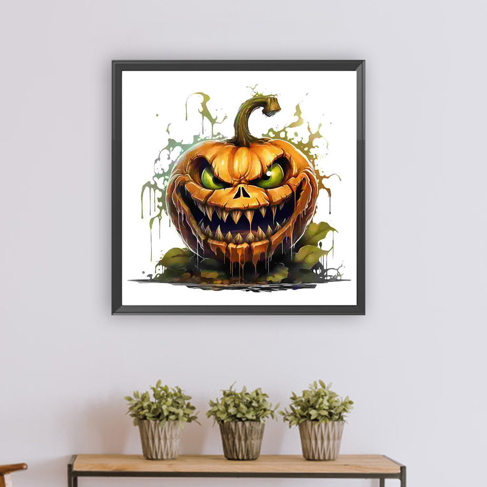 Halloween Pumpkin - Full Round Drill Diamond Painting 30*30CM