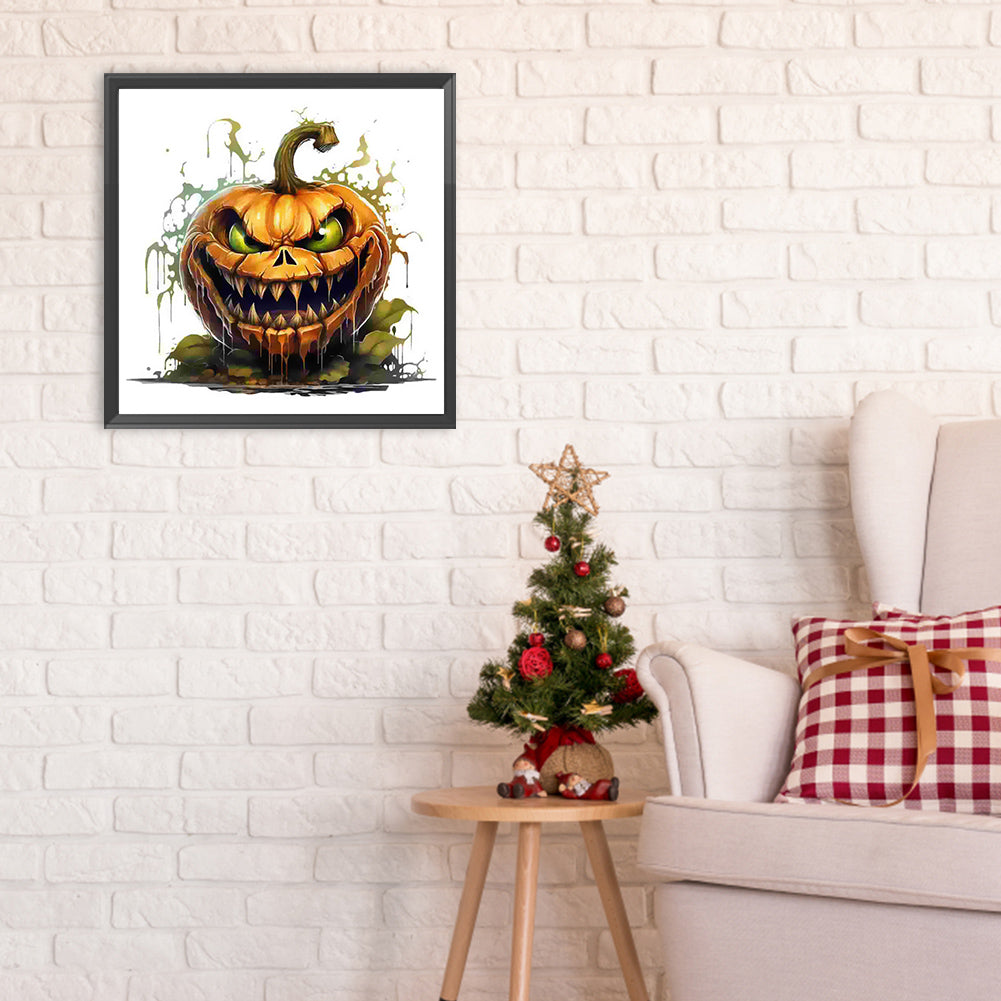 Halloween Pumpkin - Full Round Drill Diamond Painting 30*30CM