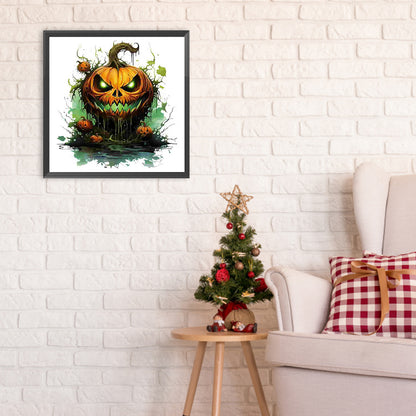 Halloween Pumpkin - Full Round Drill Diamond Painting 30*30CM