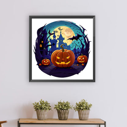 Halloween Pumpkin - Full Round Drill Diamond Painting 30*30CM