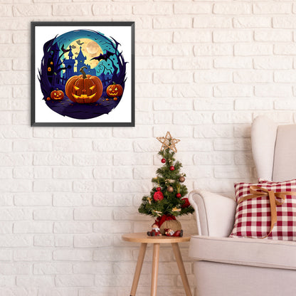 Halloween Pumpkin - Full Round Drill Diamond Painting 30*30CM