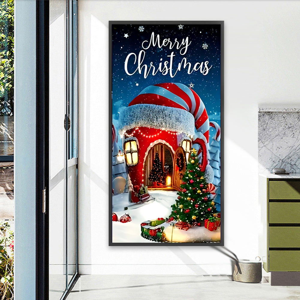 Santa Hat Hut - Full Round Drill Diamond Painting 40*80CM