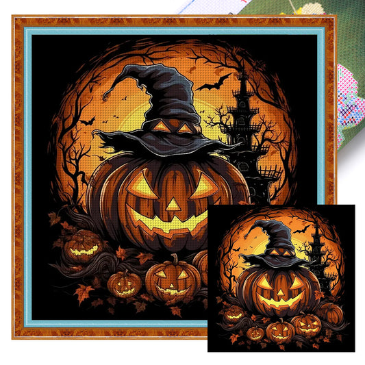 Halloween Pumpkin - 11CT Stamped Cross Stitch 40*40CM