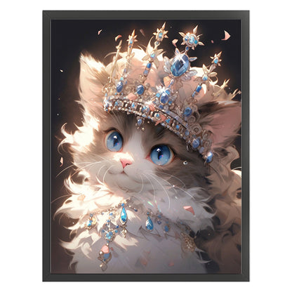 Cat With Crown - 11CT Stamped Cross Stitch 40*53CM