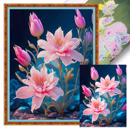 Lotus - 11CT Stamped Cross Stitch 40*53CM