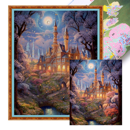 Castle - 14CT Stamped Cross Stitch 50*60CM