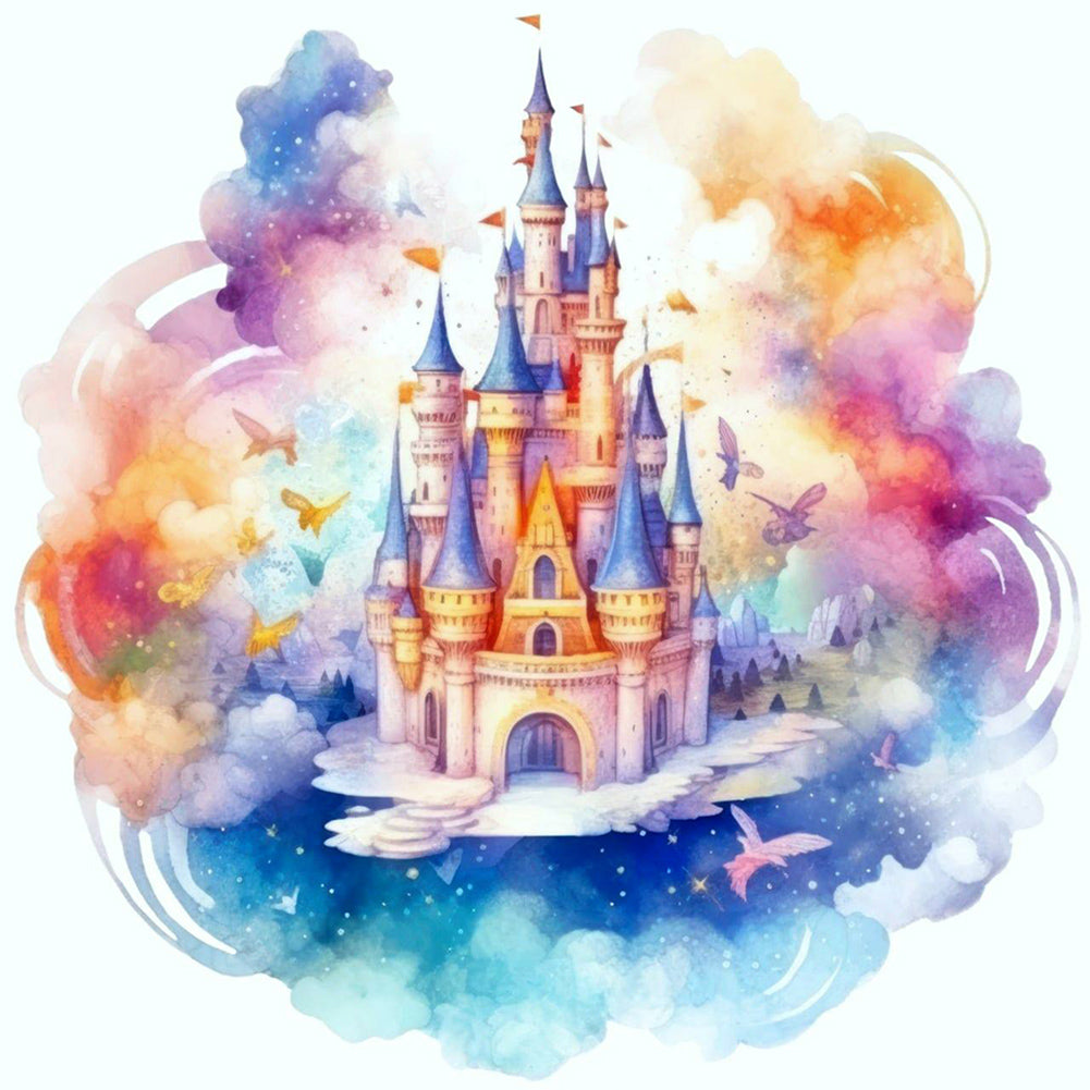 Cloud Sky Castle - Full Round Drill Diamond Painting 30*30CM