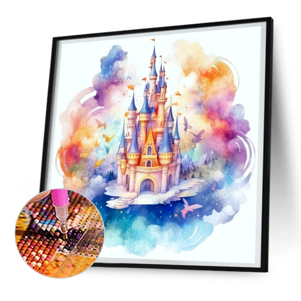 Cloud Sky Castle - Full Round Drill Diamond Painting 30*30CM