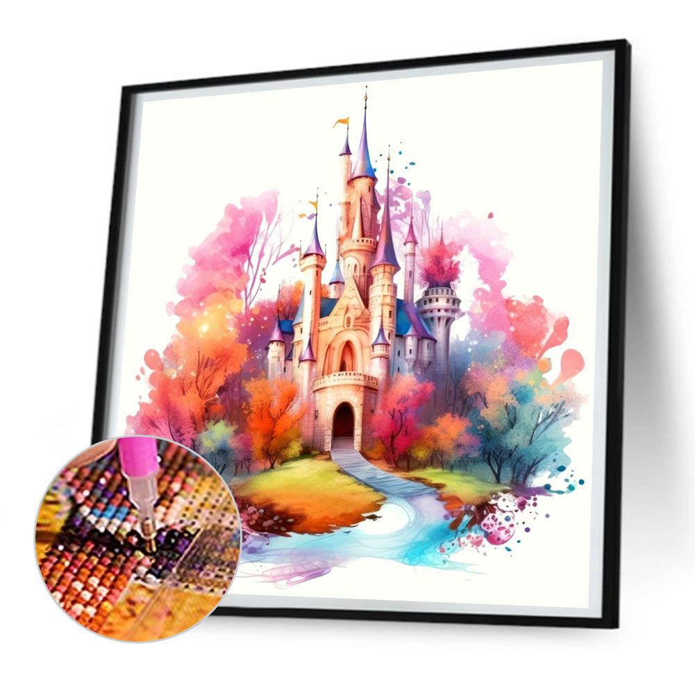 Fantasy Sky Castle - Full Round Drill Diamond Painting 30*30CM