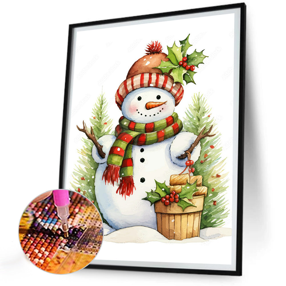 Snowman On Location - Full Round Drill Diamond Painting 30*40CM