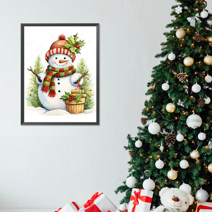 Snowman On Location - Full Round Drill Diamond Painting 30*40CM