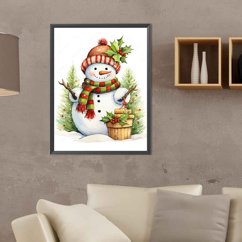 Snowman On Location - Full Round Drill Diamond Painting 30*40CM