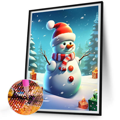 Blizzard Snowman - Full Round Drill Diamond Painting 30*40CM