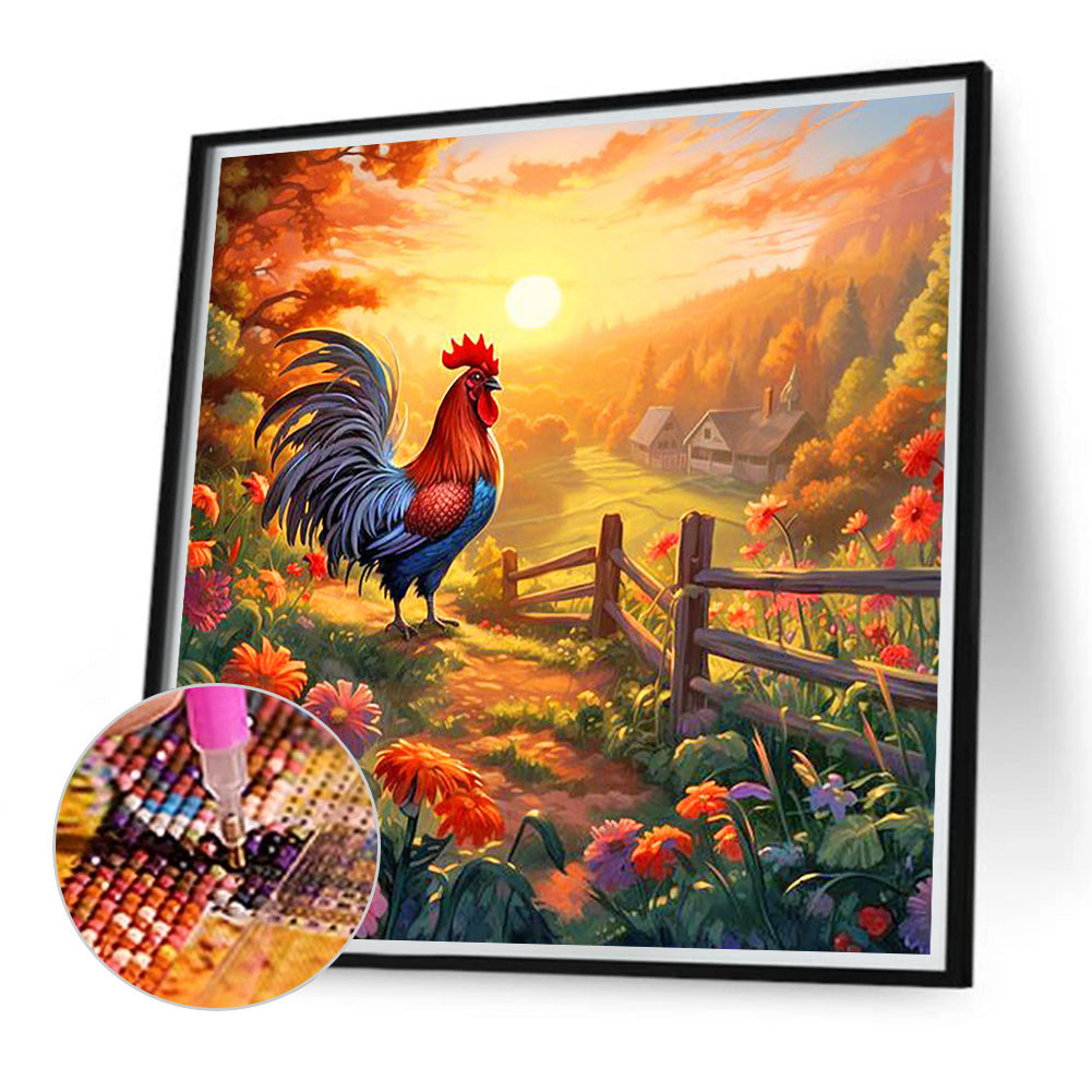 Rooster - Full Round Drill Diamond Painting 40*40CM