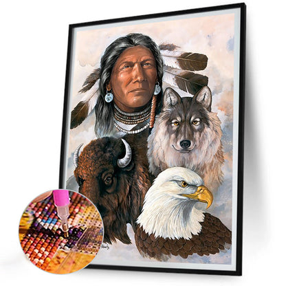 Indian - Full Round Drill Diamond Painting 30*40CM