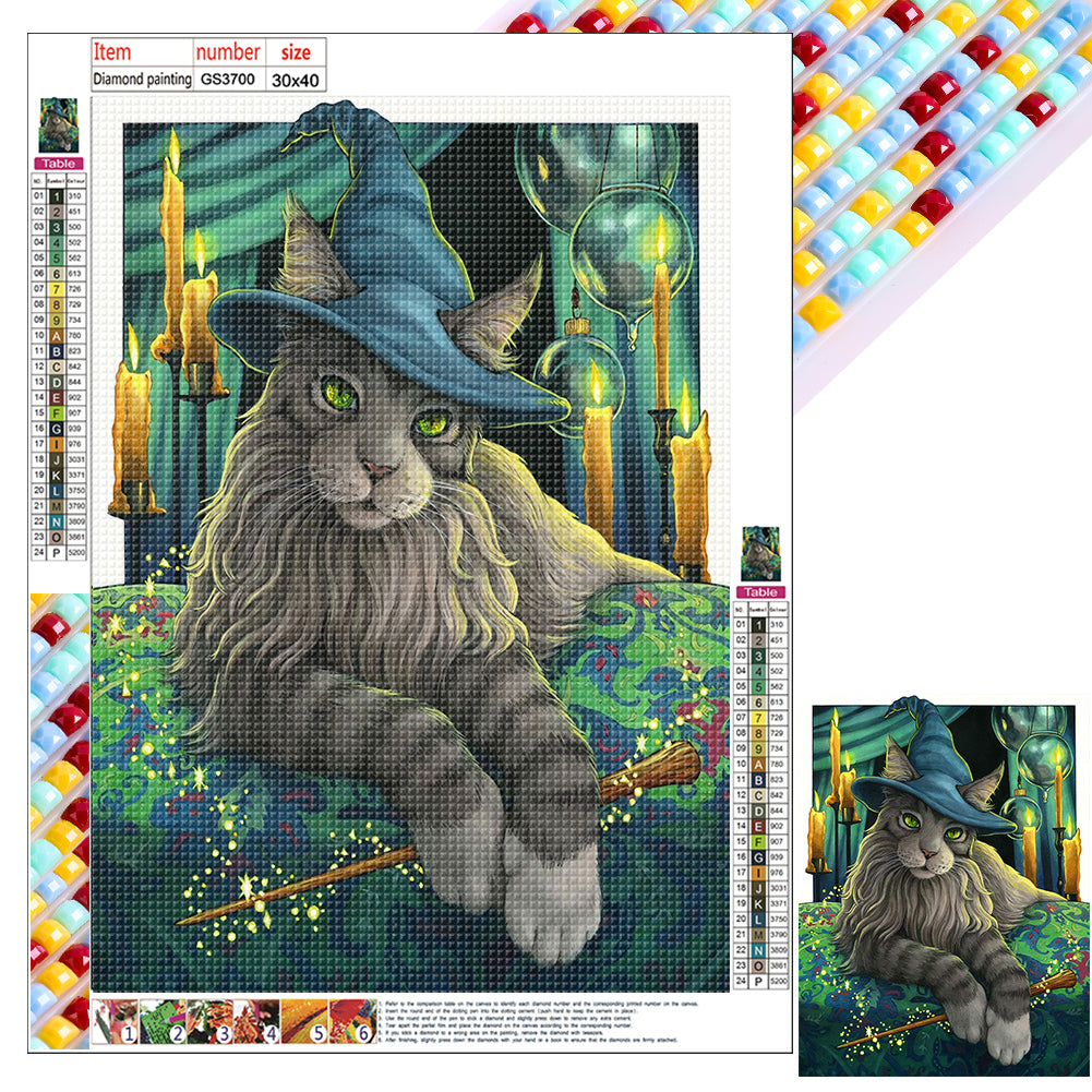 Cat - Full Square Drill Diamond Painting 30*40CM