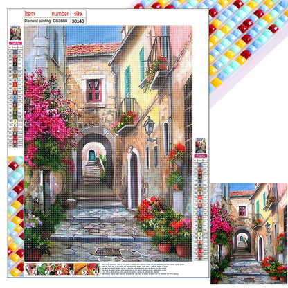 Houses Street - Full Square Drill Diamond Painting 30*40CM