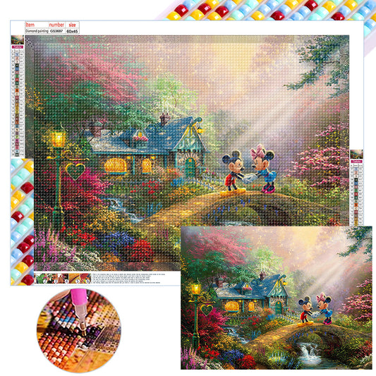 Countryside Scenery Mickey Mouse - Full Square Drill Diamond Painting 60*45CM