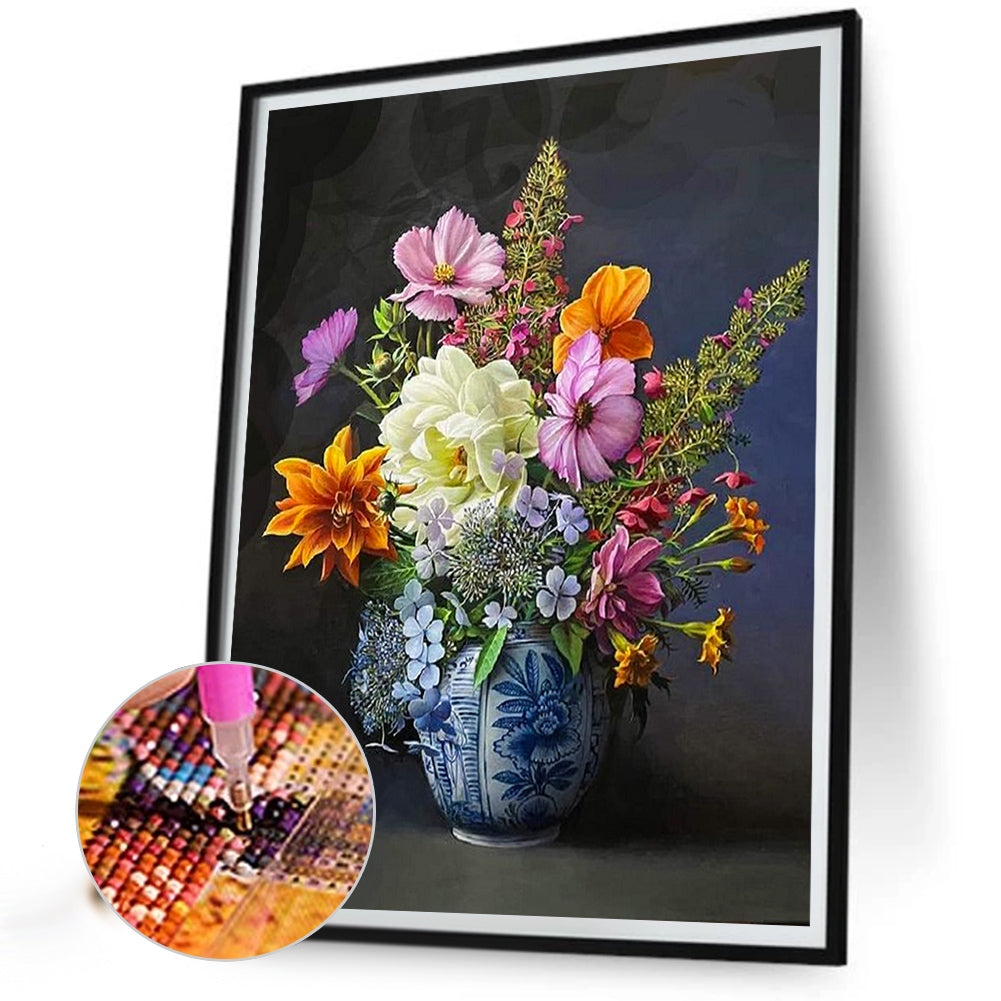 Vase Bouquet - Full Square Drill Diamond Painting 30*40CM