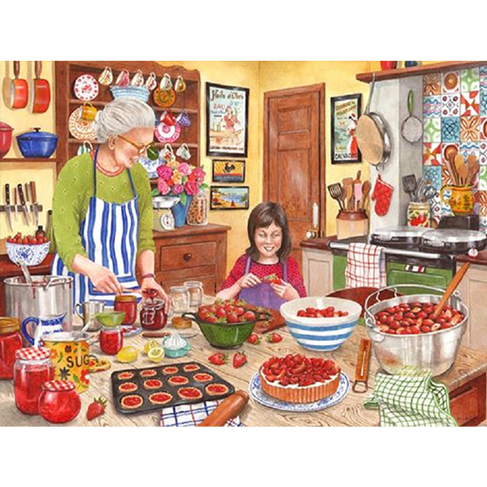 Warm Kitchen - Full Square Drill Diamond Painting 40*30CM