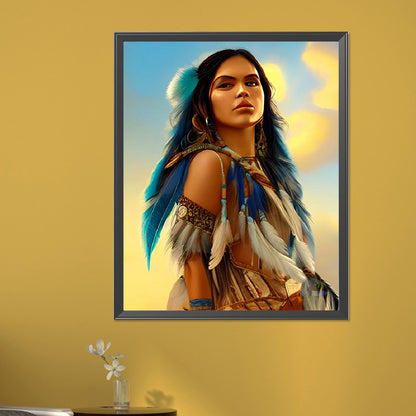 Indian Beauty - Full Square Drill Diamond Painting 40*50CM