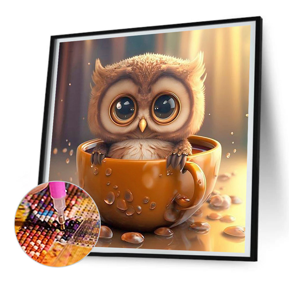 Cartoon Owl - Full Round Drill Diamond Painting 30*30CM