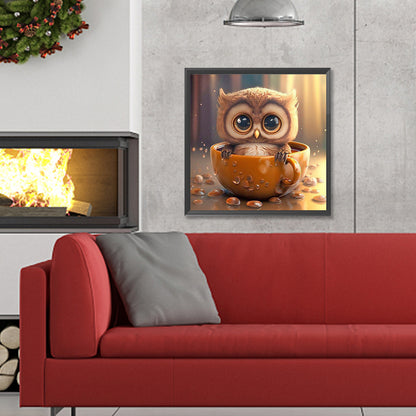 Cartoon Owl - Full Round Drill Diamond Painting 30*30CM