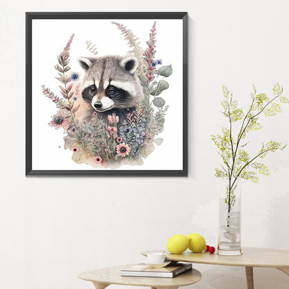 Cartoon Raccoon - Full Round Drill Diamond Painting 30*30CM