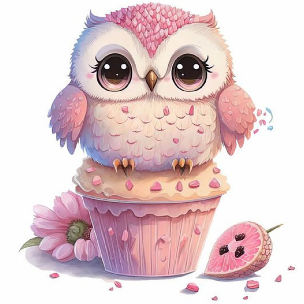 Cartoon Owl - Full Round Drill Diamond Painting 30*30CM